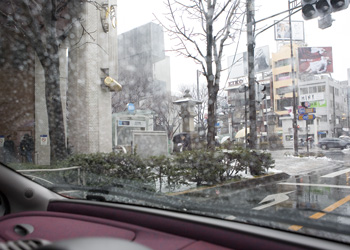 東京は雪景色