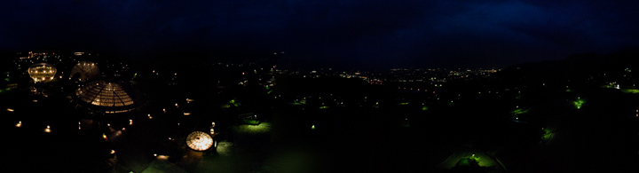 フルーツ公園夜景パノラマ空撮