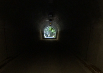 トンネル突入