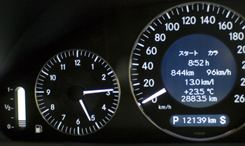 844kmを平均13.0km/l