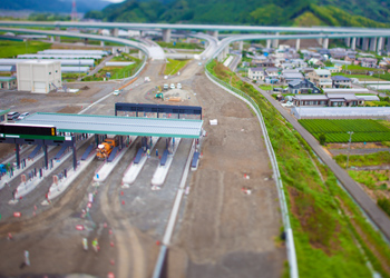 新静岡インター・ミニチュア空撮