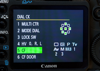 5D Mark2ファクトリーメニューから