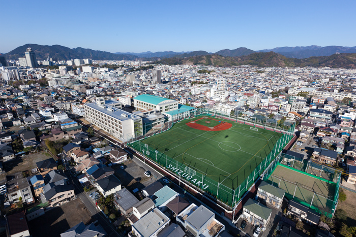 静岡学園新キャンパス　南東から空撮